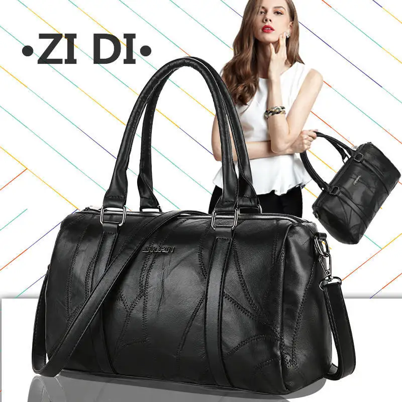 

Sheepskin 2019 Autumn And Winter New Style WOMEN'S Leather Bags Versatile Handbag Large Capacity One-Shoulder Diagonal Bag