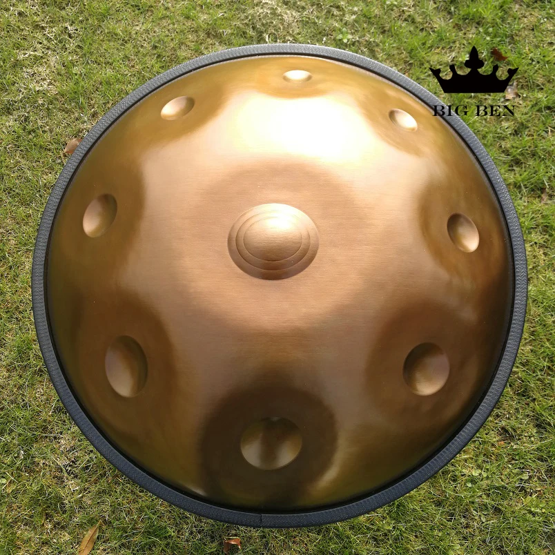 

Brown 9tones 10tones Kurd Natural D minor Hand Steel Drum nitriding rust Drum percussion mini drums 9notes tonality hand drum