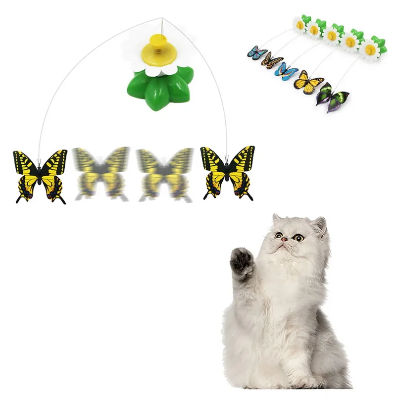 

Automatic Electric Rotating Toy Colorful Bird Animal Shape Plastic Funny Pet Dog Kitten Interactive Training Toys