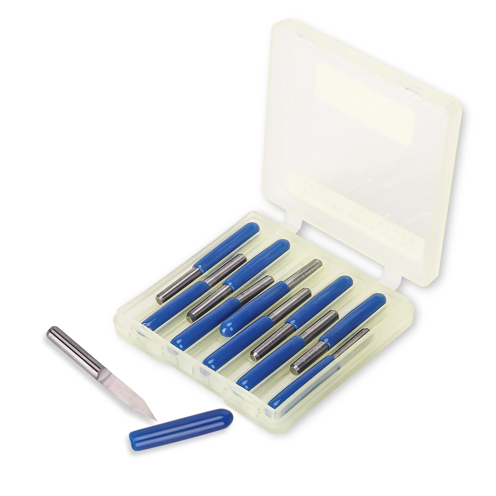 10 шт. карбидные гравировальные долота для печатной платы 3 175 мм фреза с ЧПУ 10/15/20/30