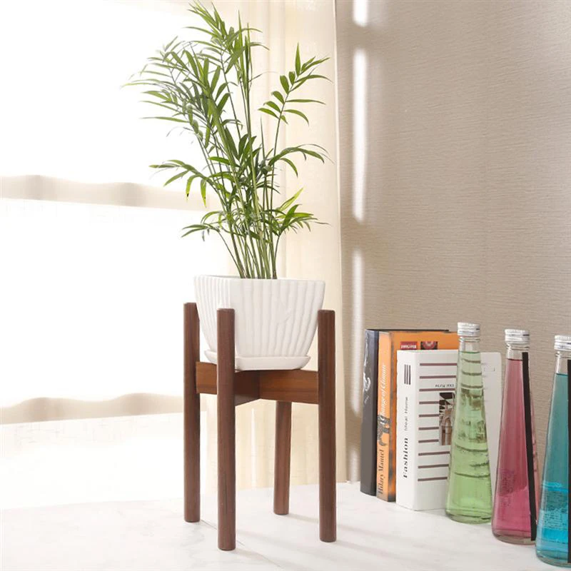 Wooden Flower Pot Rack Practical Portable Indoor Plant Balcony Floor Stand Supplies | Дом и сад
