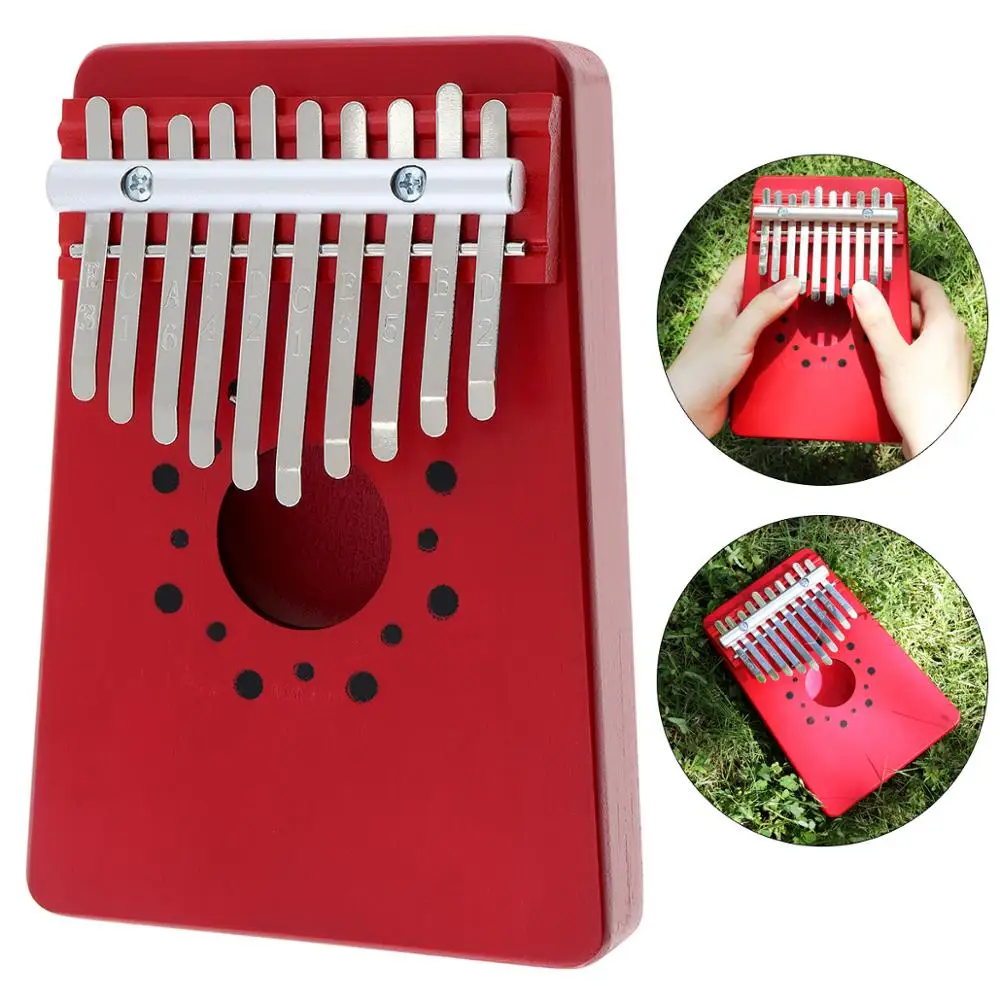 17/10 клавиши пианино Пальчиковое Kalimba Одиночная доска сосна Mbira клавиатура