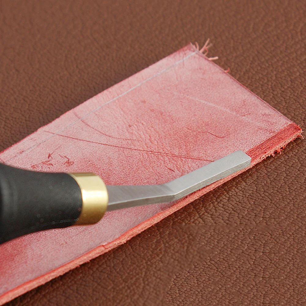 Leather Craft Tool Kit Leather Craft Tool Leather Craft Tools Leather Tools 1 Piece 3/4/5/10mm Injection Molding Handle Leather Edge Treatment Leather Surface Polishing Rough File Knife DIY Tool