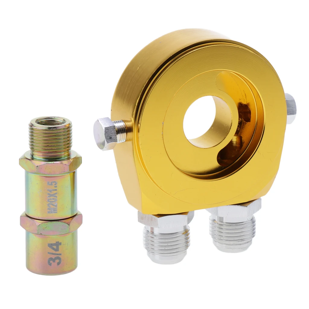 Алюминиевый Масляный фильтр Сэндвич пластина адаптер-3/4-16 UNF/M20 x 1,5-5 цветов на выбор