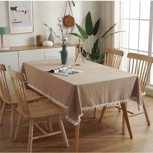 

Light Luxury High Quality Tablecloth Cotton Linen Table Cover Multi Functional Dining Room Picnic Christmas