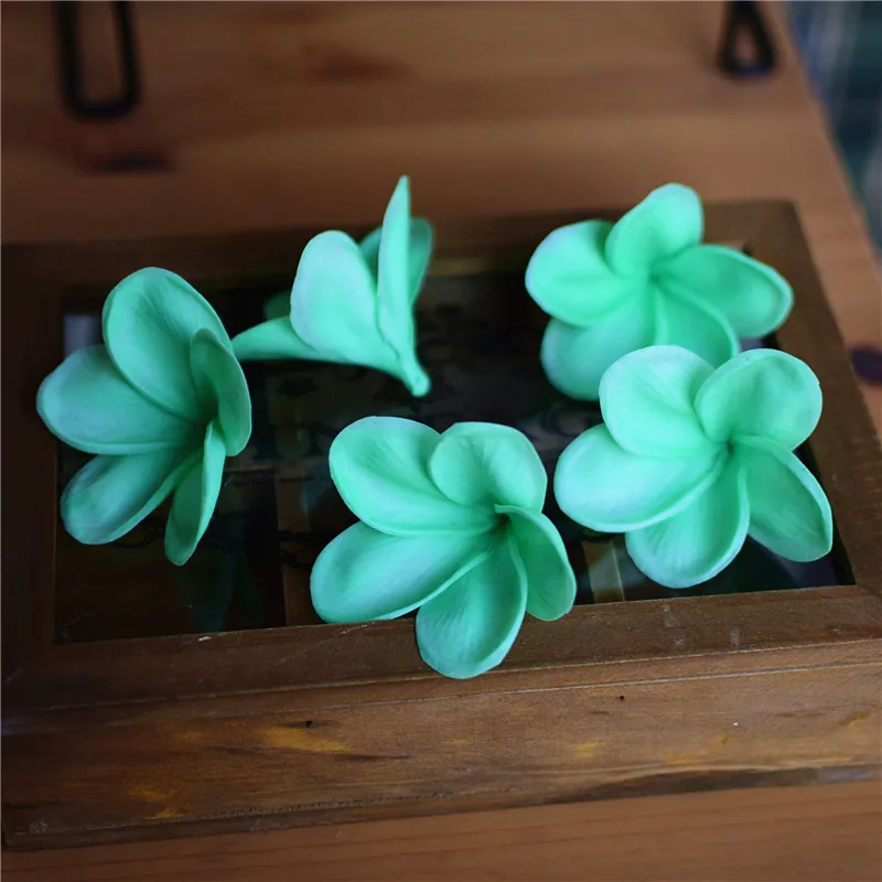 Цветочные головки для торта от Tiffany green Plumerias настоящие на ощупь французские