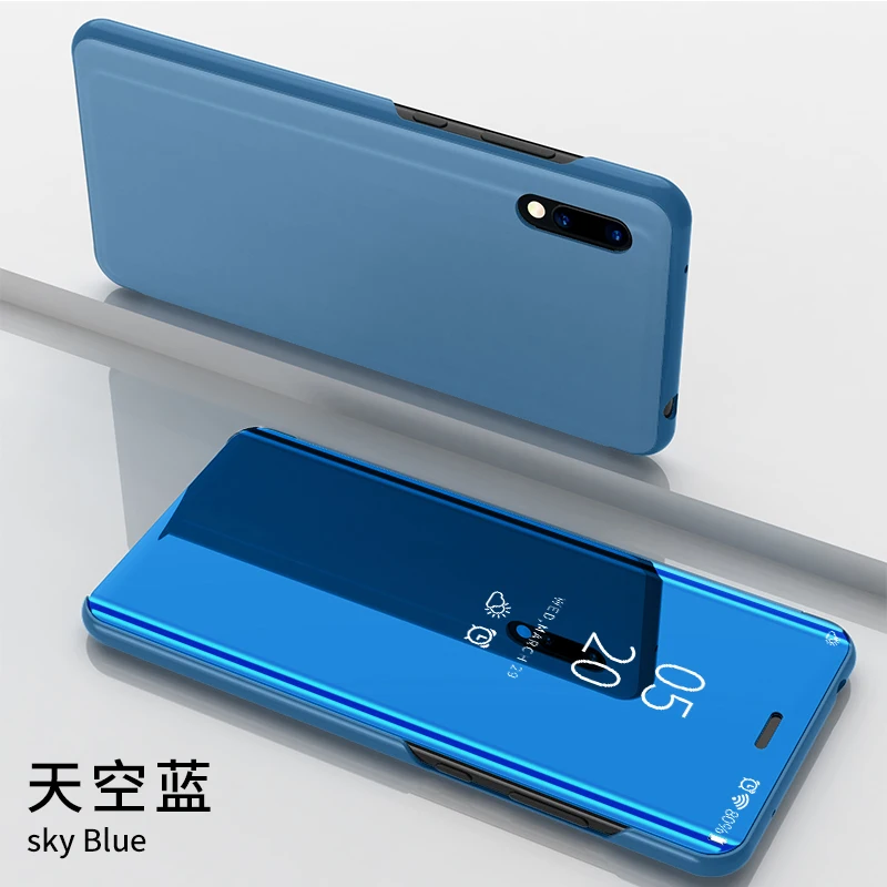 Роскошный зеркальный чехол с умным покрытием для Huawei Enjoy 9 / Y7 Pro 2019 телефона полным