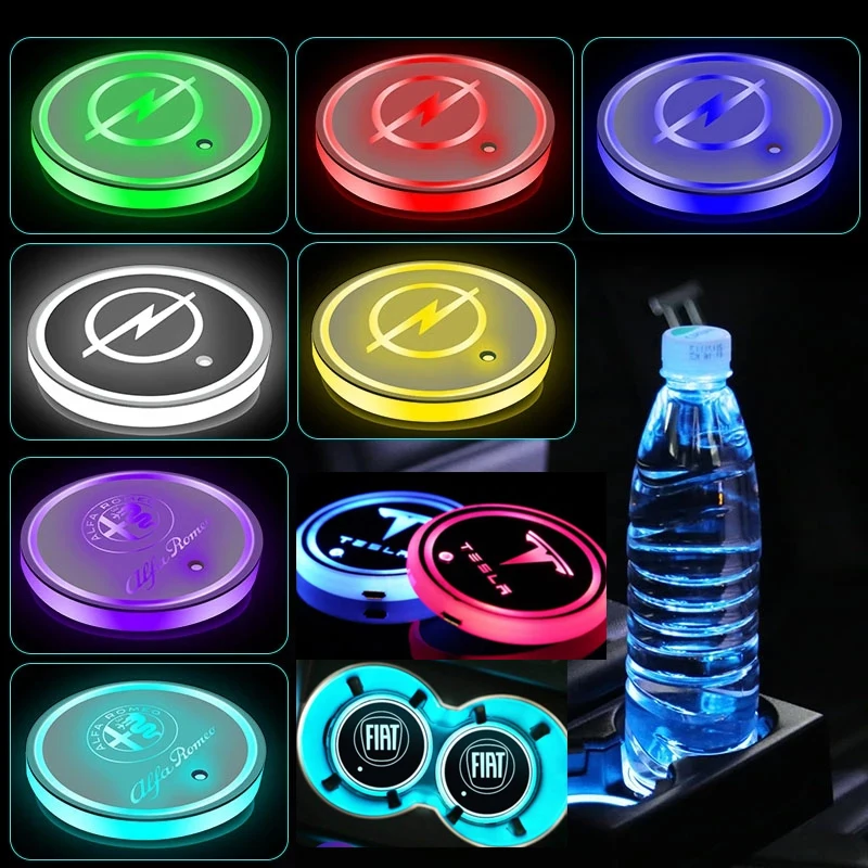Car LED Light Cup Holder Luminous Mat For Honda Civic 4d CRV Accord Dio Fit City Jazz 8th 10th gen Hornet 7 3 fc5 2020 2021 2019 |
