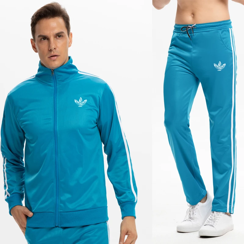 2019Conjunto de ropa deportiva de marca para hombre, chandal deportivo para correr, sudadera de dos piezas para hombre, ropa de