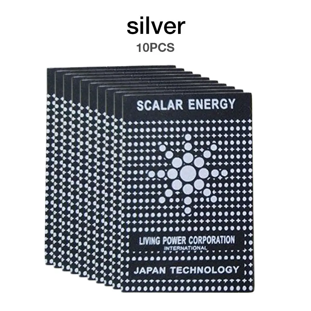 Silver 10 шт. EMR EMF энергия анти радиационная защита квантовая энергия радиационная защита наклейки на мобильный телефон - Цвет: Silver