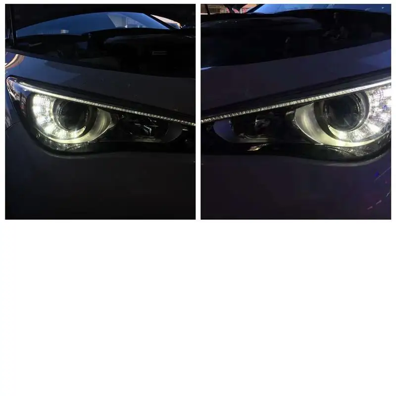 Наружные части Automovil Drl автомобили дневной аксессуар для бега светодиодные фары автомобиля фары в сборе 17 18 для Infiniti Q50