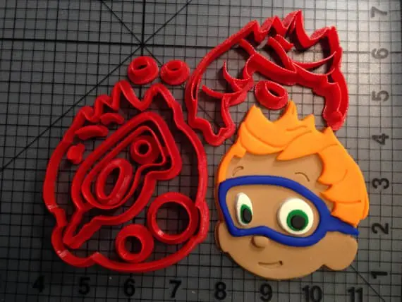 Nonny 2 inch Bubble Guppies серия печенья на заказ 3D-печать Торт Топ украшения помадка резак набор - Цвет: Nonny 2 inch