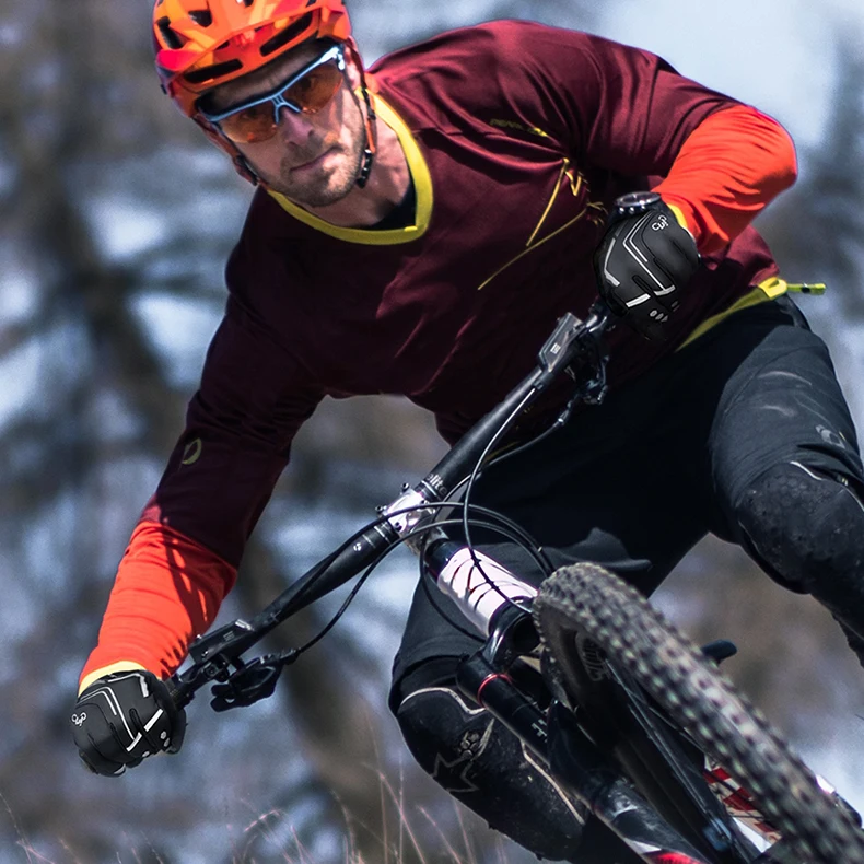 INBIKE велосипедные перчатки полный палец Открытый Спорт ударопрочный MTB велосипед Сенсорный экран перчатки для мужчин и женщин велосипед 5 мм пальмовый гель перчатки