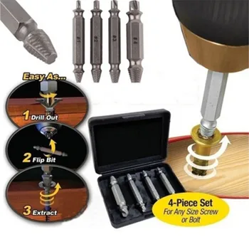 

Broken head screw extractor set slippery broken screw removal removal tool