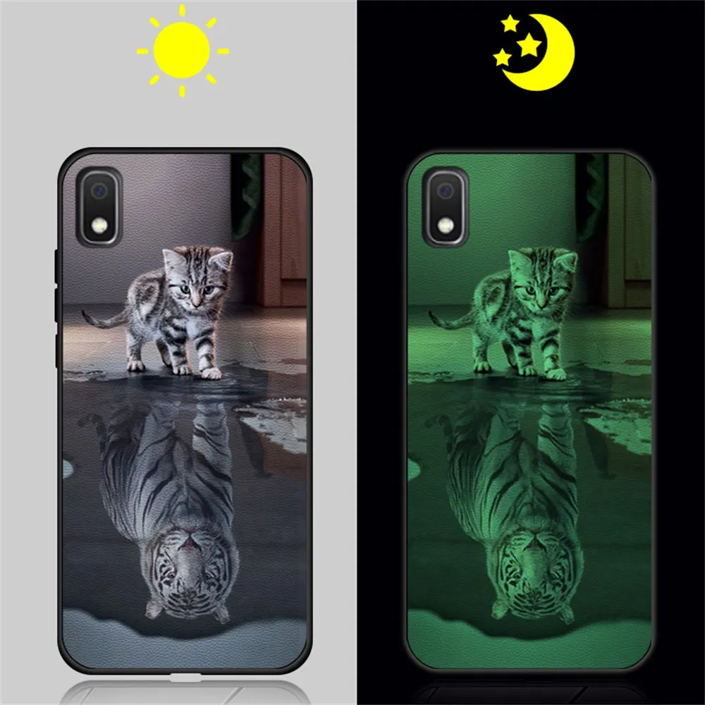 Светящийся чехол для samsung Galaxy A50, A30, A20, A40, A70, A10, силиконовый кожаный чехол для телефона, светящаяся задняя крышка, Funda Capa Coque - Цвет: 21