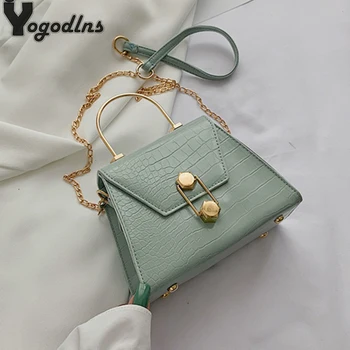 

Chain Design Small PU Leather Crossbody Bags For Women Female Retro Alligator Shoulder Messenger Bag Ladies Handbags and purse