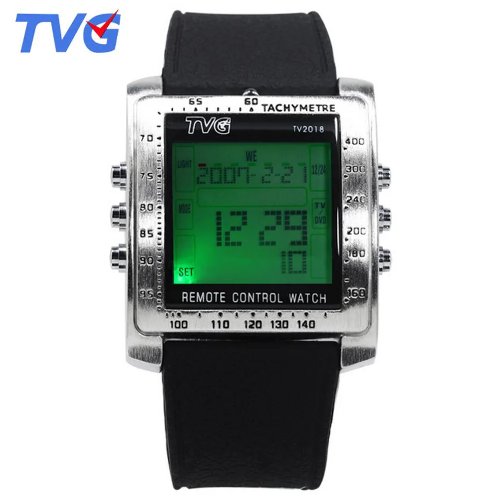 Часы наручные TVG мужские светодиодные брендовые цифровые модные прямоугольные