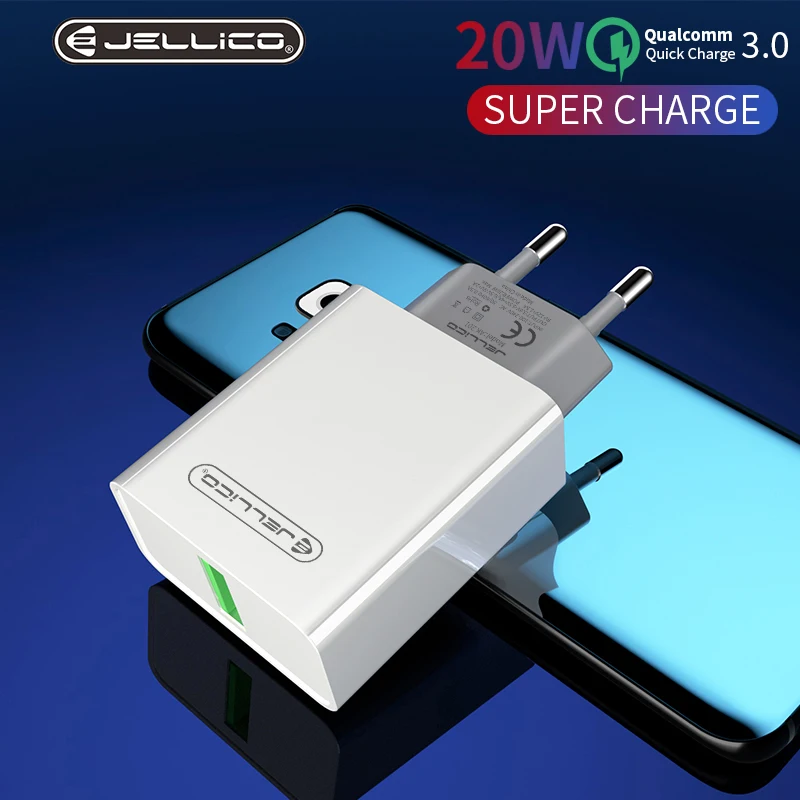 Jellico Quick Charge 3 0 USB зарядное устройство ЕС настенный мобильный телефон адаптер 20 Вт