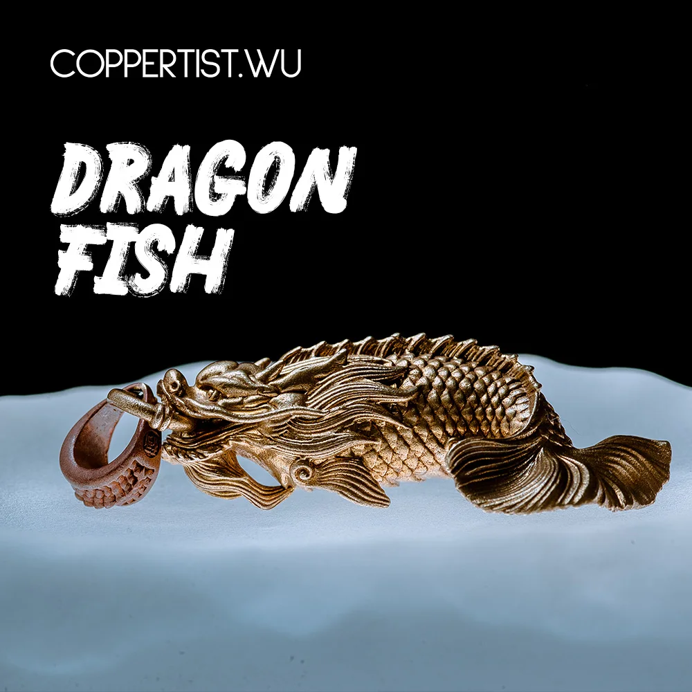 COPPERTIST.WU дракон брелок в форме рыбы животных цепочка для ключей женская