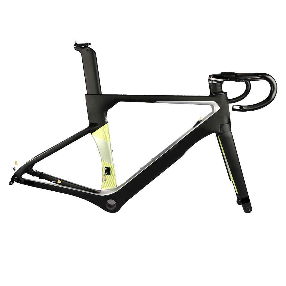 Top 2020 Model AEROSIX Carbon Disc Road Frame disc brake bicycle frame fork seatpost with 5D carbon handlebar 2 Top 2020 Model AEROSIX Carbon Disc Road Frame disc brake bicycle frame fork seatpost with 5D carbon handlebar 2