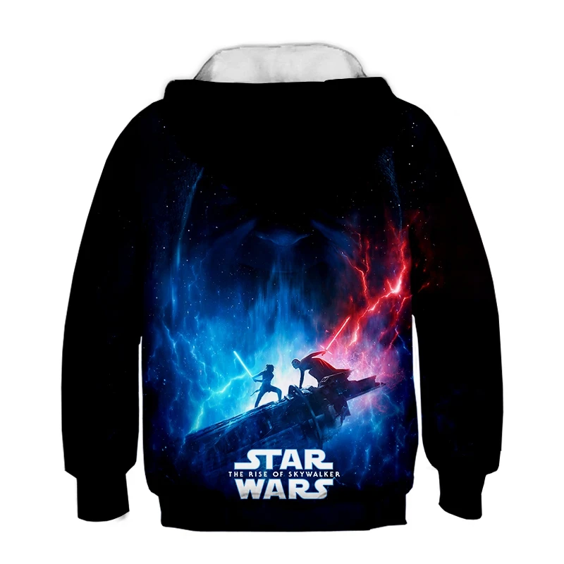 Новая мода 3D внутри которой узор в виде космоса, толстовки STAR Wars и другие серии для мальчиков и для девочек на осень и зиму, Толстовка с капюшоном одежда