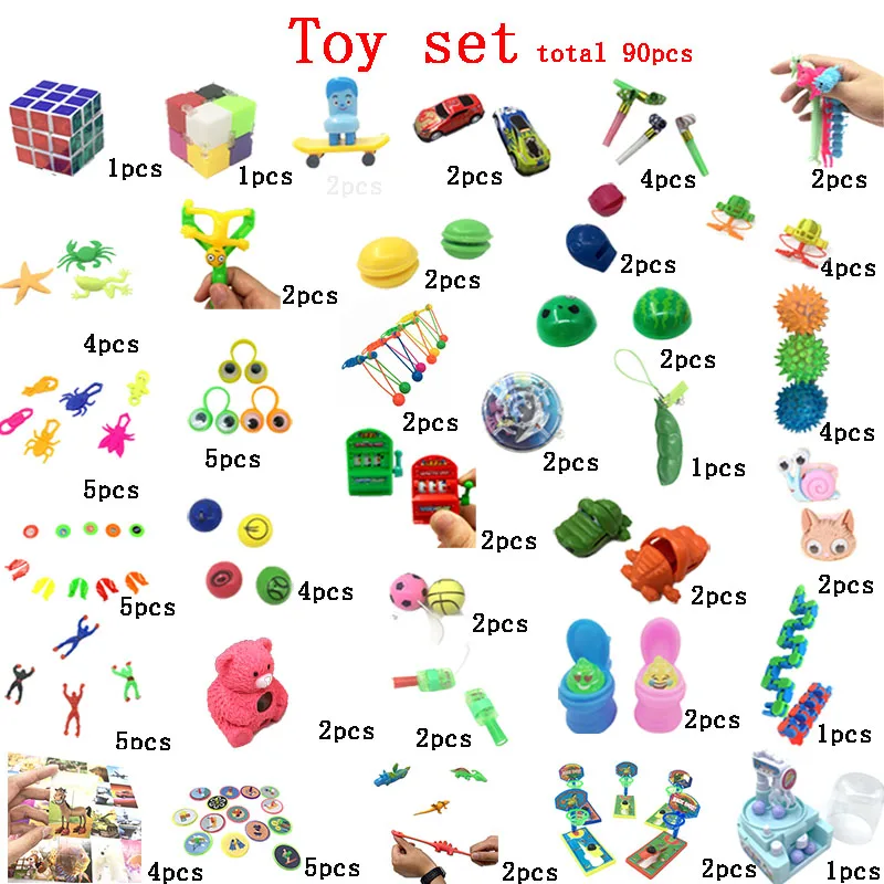 

Interseting Combination 90 Pieces Extrusive-Solving Fidget Kids Toys 2020 Hot Selling Various Styles Set Wholesale