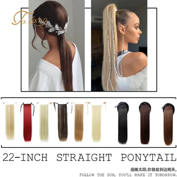 

TALANG Long curls Clip In Hair Tail False Hair Ponytail Hairpiece With Hairpins Synthetic Hair PonyTail Heat Resistant Fake Exte