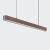 Customized 3m Length Solid Wood LED long Hang Lamp industrial style office bar Kitchen living room Alloy Pendant Light 4