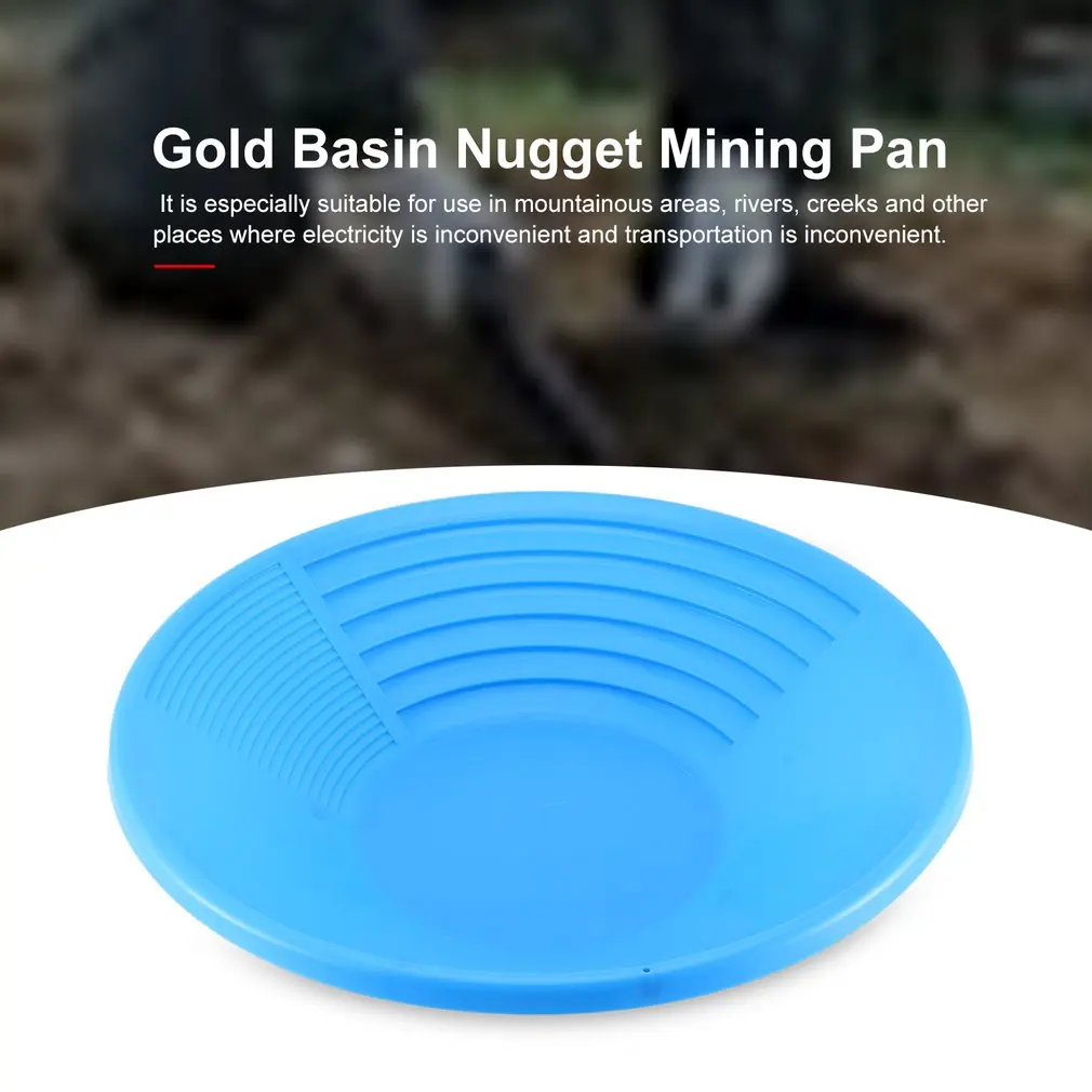 

Plastic Gold Basin Nugget Mining Pan Dual Riffle Dredging Prospecting River Tool for MD-3030 Metal Detector Accessories