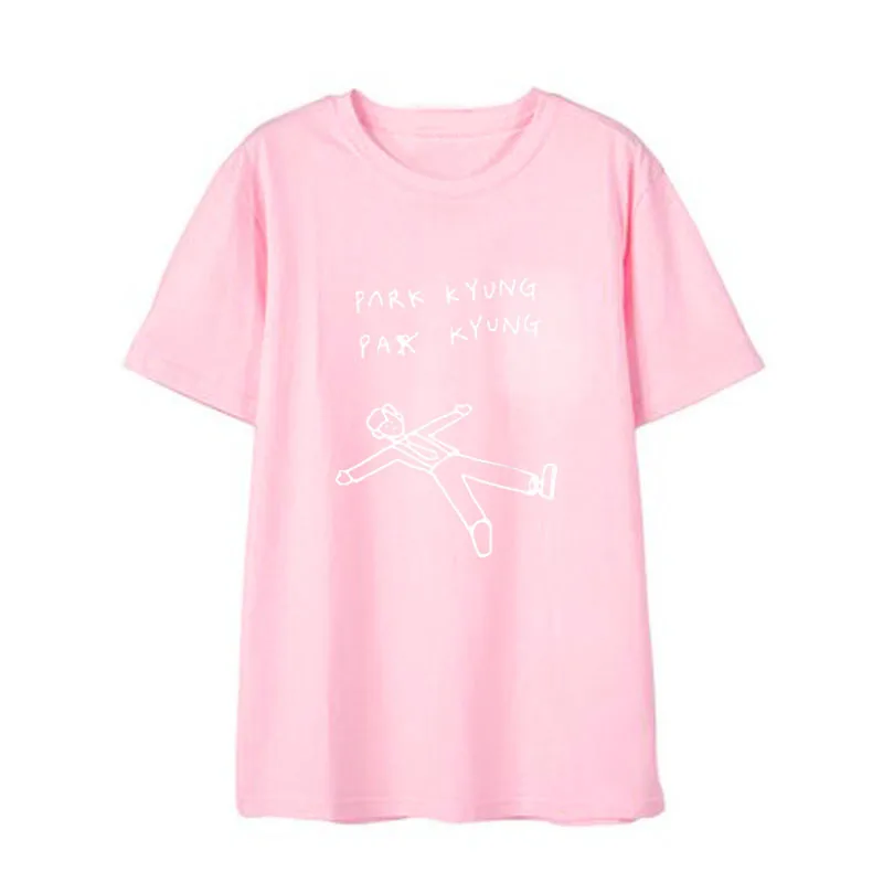 Kpop Block B BlockB PARK KYUNG Album Shirt Повседневная Свободная одежда в стиле хип-хоп футболка Топы с короткими рукавами, футболка DX1006