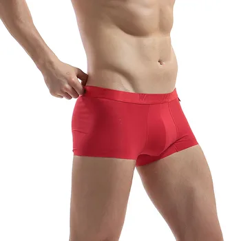 

Men's Sexy Modal Cotton Seamless Boxer Underwear Flexible Comfort Soft Boxers for Man Underpants Summer