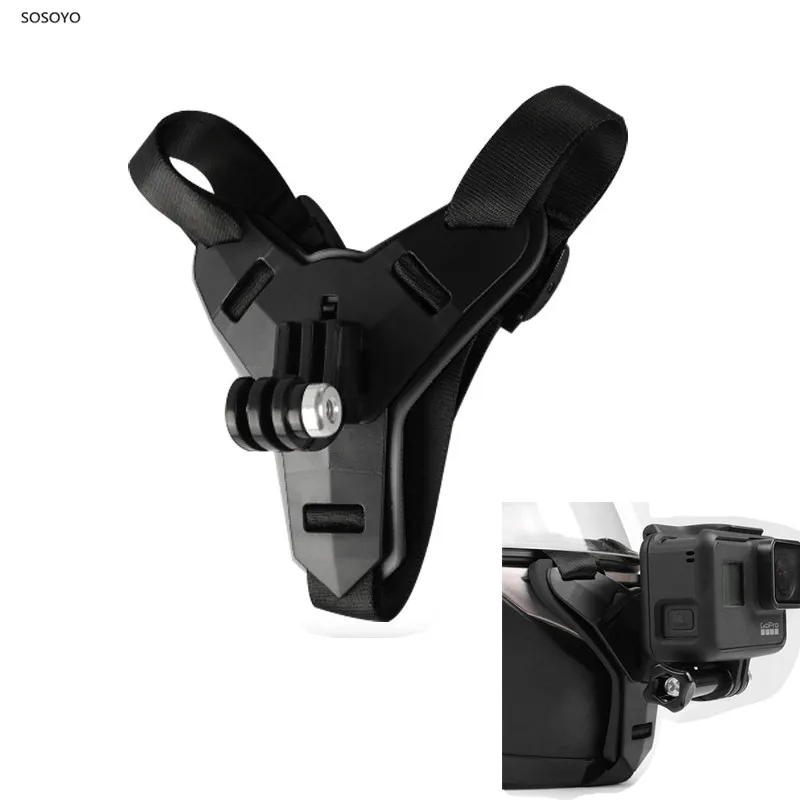 

Кронштейн для крепления на мотоциклетный шлем, для Gopro hero 8, 7, 6, 5, 4, Xiaomi Yi Dji Osmo, аксессуары для экшн-камеры