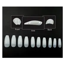 Manicure Phototherapy Ballet Nail Tip Finished Product Fake Nails Nail Sticker Oily Glue Flat Head ban tie Nail Tip Coffin Nail