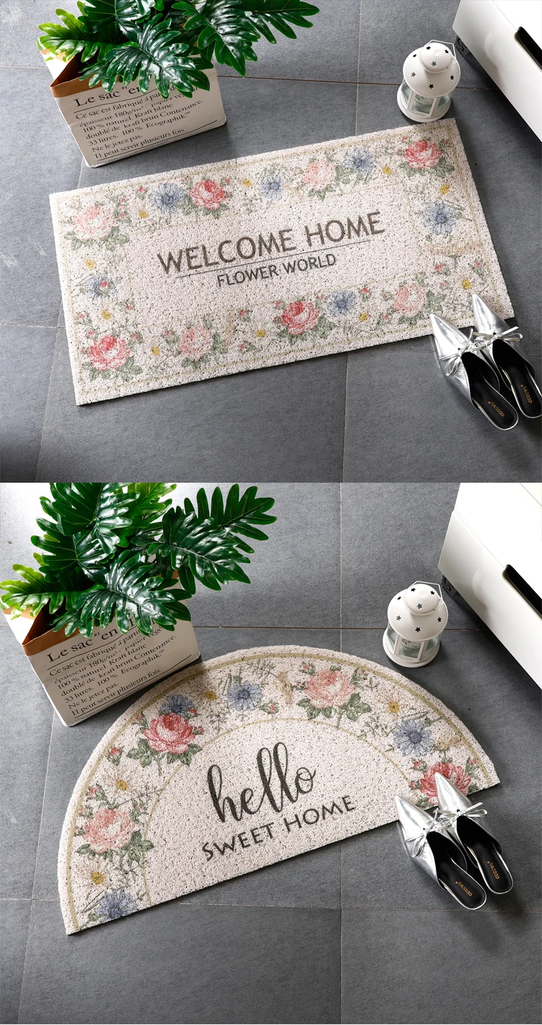 CVBN Tapis Personnalisé Entrée Paillasson Intérieur Ou Extérieur Personnalisable Famille Avec Logo Et Texte Antidérapant Et