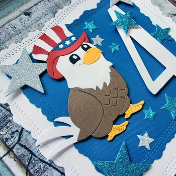 

2020 Lovely Eagle with Hat Metal Cutting Dies Cute Birds Animal Stencil for DIY Scrapbooking Cards Decorative Embossing Dies
