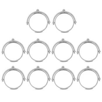 

10Pcs Rotating Frame UV Resin DIY Keychain Pendant Open Bezels Jewelry Making