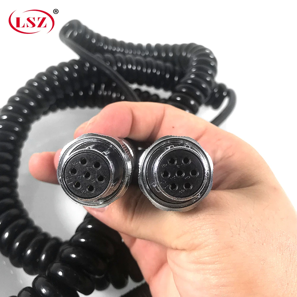 LSZ прямые продажи с фабрики 4 pin core Израиль электрического кабеля пружина спиральный кабель из меди анти-помех грузовик/Трактор использования видео