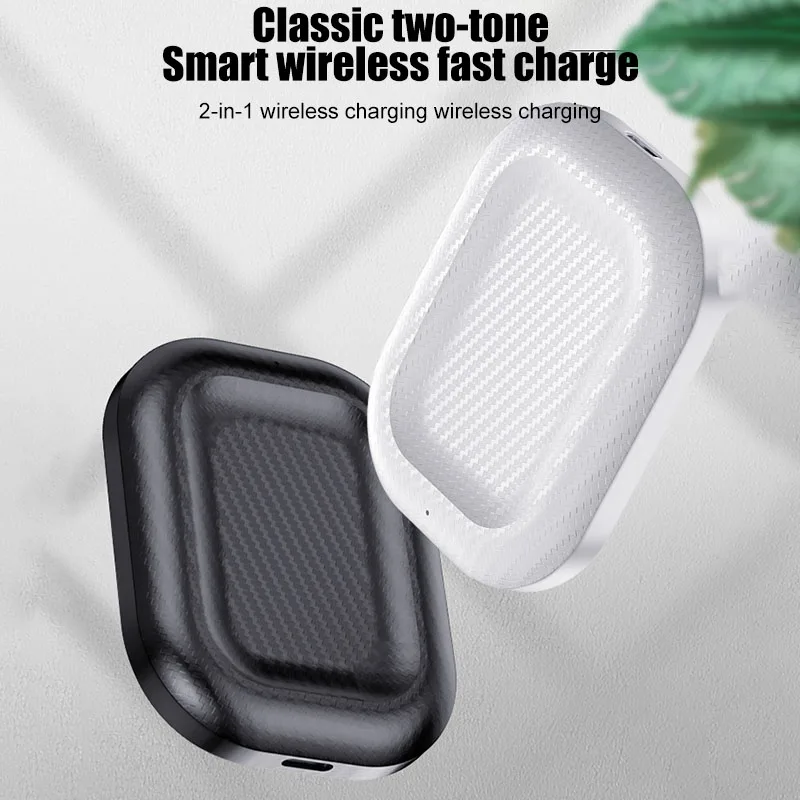 

For Airpods 2 3 Wireless Charger Portable 3W Charging Pad Dock Temperature self-controlled IC system resists Fit for Airpods 2/3