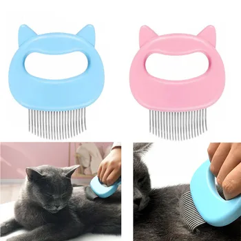 

Pet Cat Grooming Massage Brush with Shell Shaped Handle Hair Remover Pet Grooming Massage Tool Dropshipping