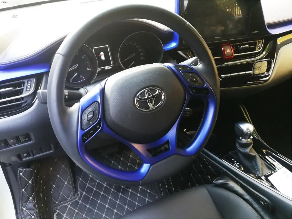 Unon краска, украшение на руль автомобиля, отделка блестками, Наклейка для Toyota CHR C-HR,,,, автомобильные аксессуары