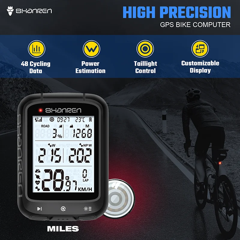 Shanren Bicycle Speedometer Cycling Wireless Bluetooth Gps