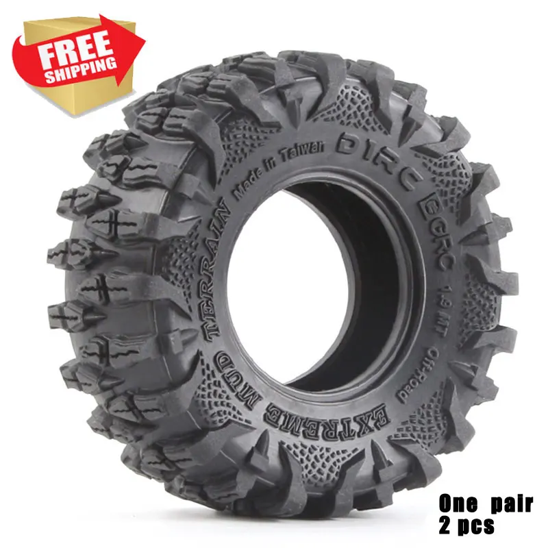 RC 2PCS D1RC Super Grip High Quality CRAWLER CAR 1.9 Inch RC Thick Wheel Tires AXIAL scx10 TRX4 108mm