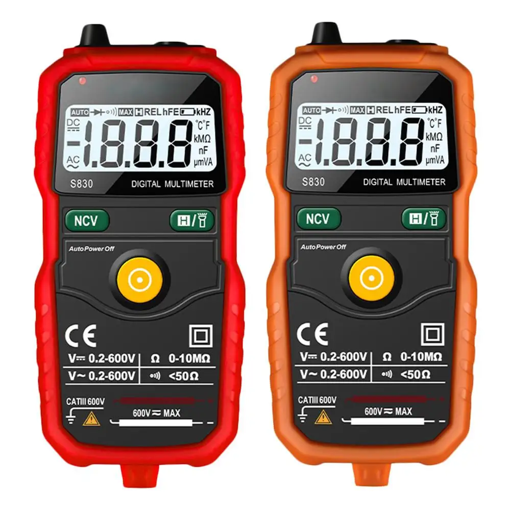 Multimeter LCD Digital Clamp Meter Measuring Instruments AC DC Voltage Tester Current Resistance Meter