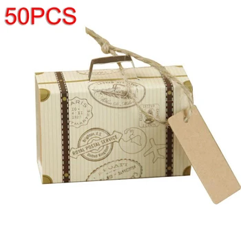 

Favours Candy Boxes Wedding Birthday Decoration 50pcs Set Kraft paper Favor