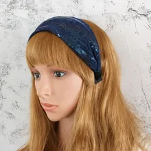 Модные широкие повязки для волос для женщин Solememo блестящие повязки для волос с блестками головной убор ювелирные аксессуары для волос Головные уборы F1016