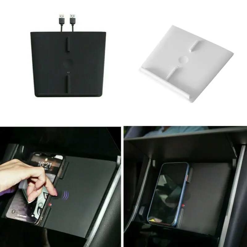 

Qi Wireless Charger Center Console Dual Phone Charging Pad