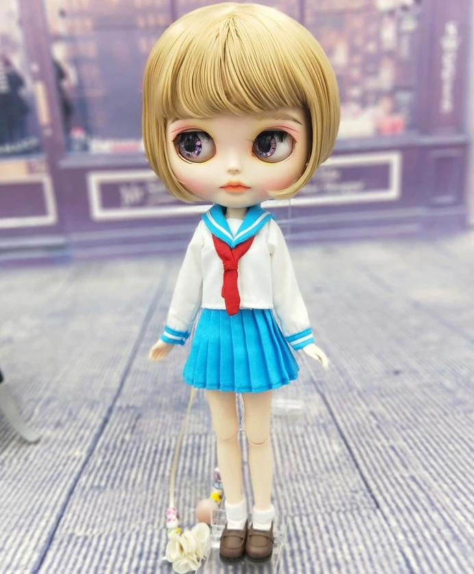 Куклы Blyth, японский матросский костюм, морская форма, школьная форма, плиссированная юбка для Kurhn, Azone, Momoko, Licca 1/6, куклы для косплея