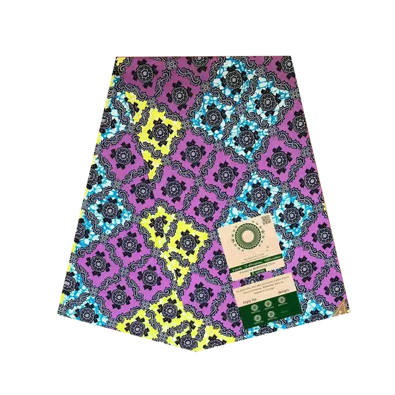 Настоящие принты в голландском стиле, хлопок, 6 ярдов/шт, Африканский воск, Женский Анкара, мягкий дышащий воск, Африка, V-L 702