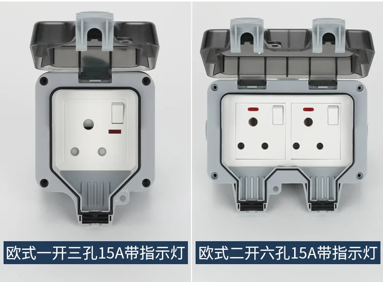 de respingos, exterior, tomada universal, África do Sul, 15A soquete