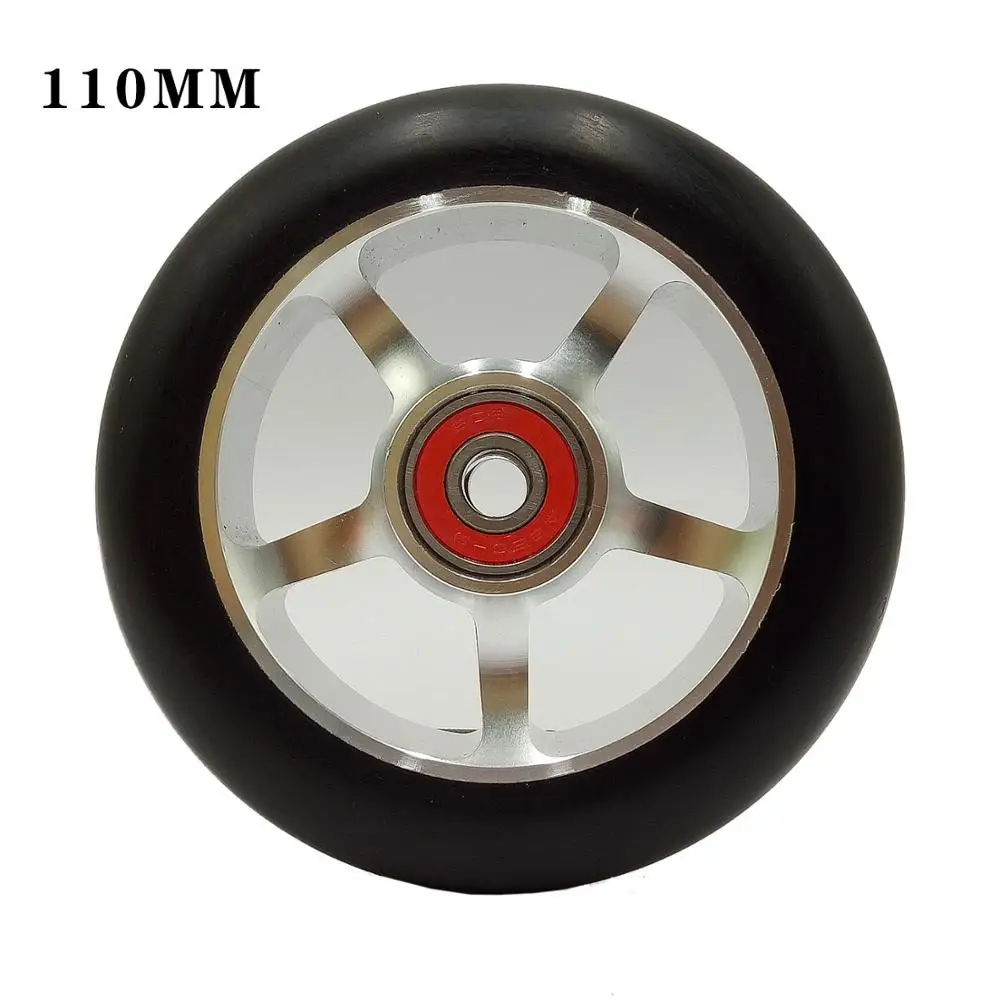 2 шт. 100 мм Высокая эластичность алюминиевый сплав PU колеса для Pro Scooter|scooter wheels